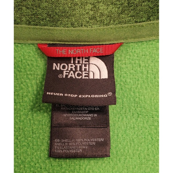 The North Face Mens Lightweight Full Zip Fleece Jacket Green L Green - Picture 3 of 5